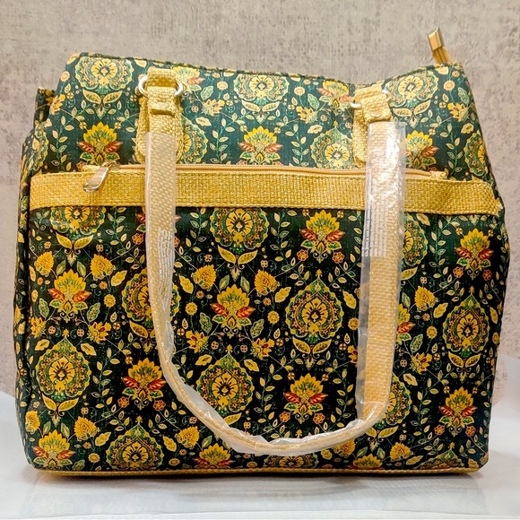 Green Beauty - Silk and Jute tote bag - Picture 5 of 7